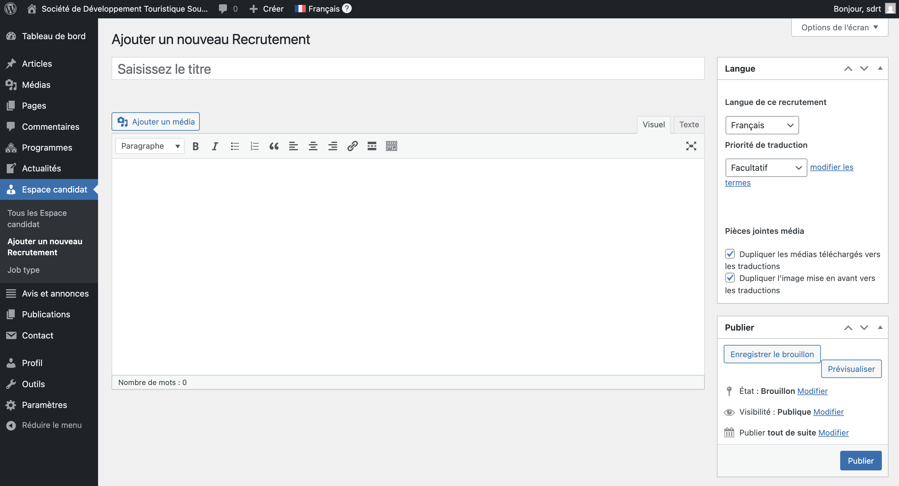 Ajouter un nouvel article