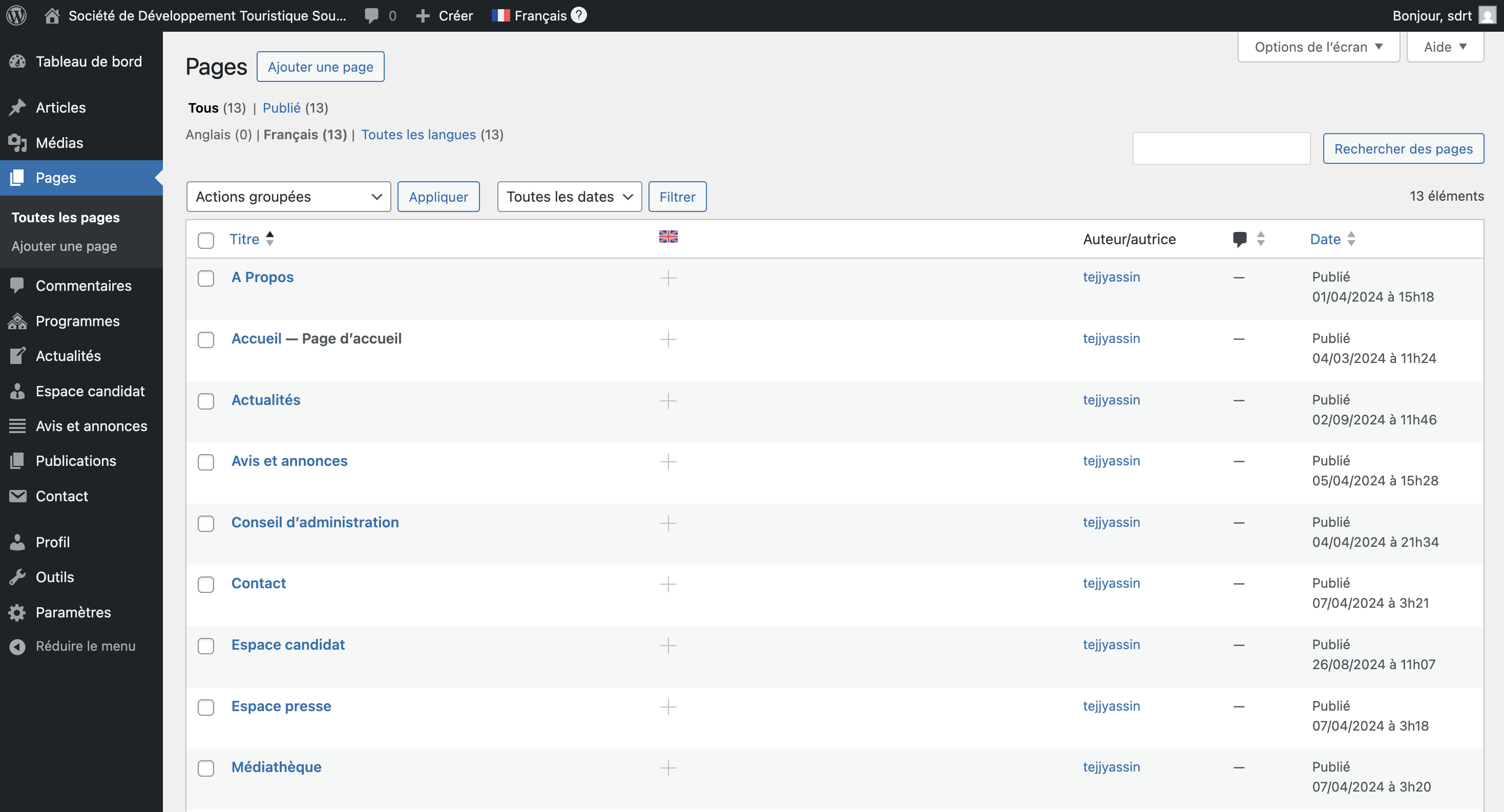 Ajouter une nouvelle page