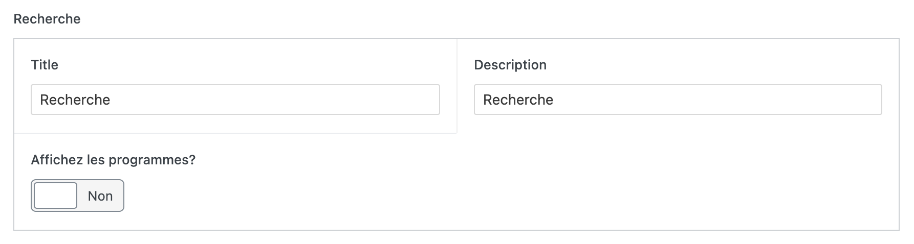 Recherche